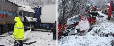 Sibiu: Accident pe Autostrada A1 şi pe DJ 106. O persoană a murit