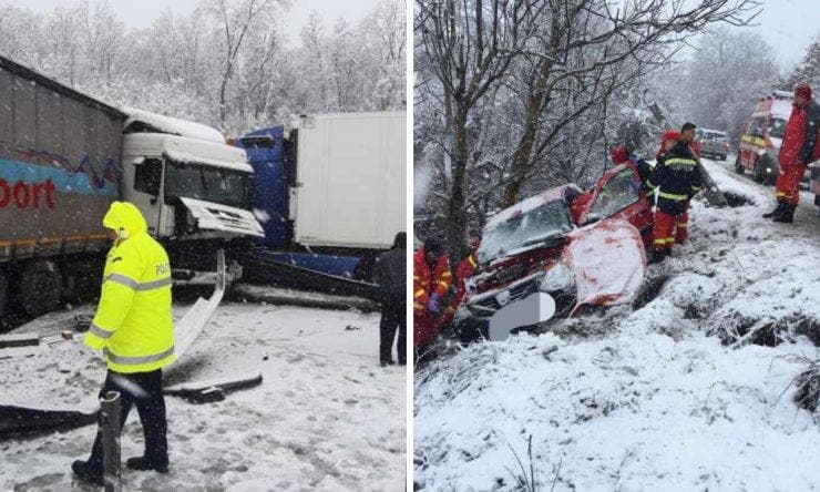 Sibiu: Accident pe Autostrada A1 şi pe DJ 106. O persoană a murit