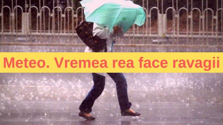 Vremea rea face ravagii. Pană de curent în Bacău din cauza ploilor torențiale