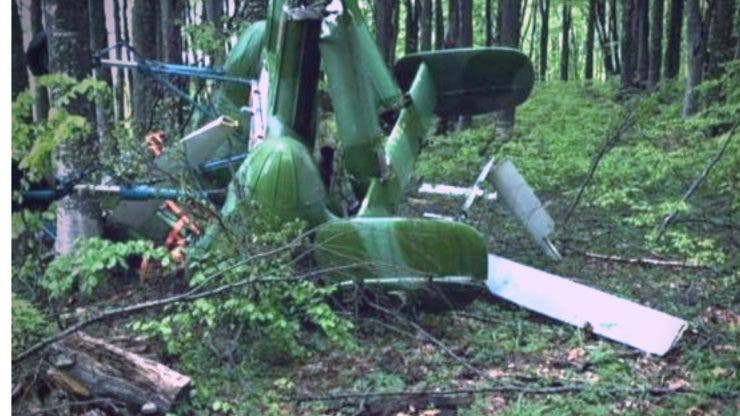 Elicopter prăbușit la Săpânța, județul Maramureș. Pilotul a fost găsit decedat