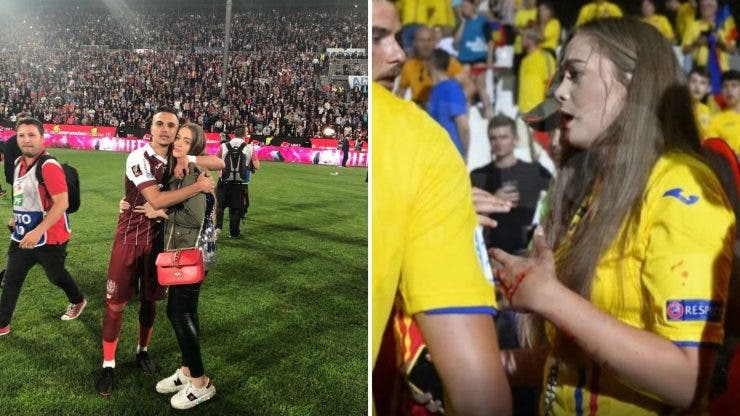 Moment șocant la finalul meciului România-Franța. Iubita unui jucător a fost bătută de un suporter