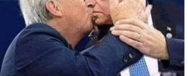 Klaus Iohannis, sărut cu Jean-Claude Juncher. Poza care a scandalizat internetul