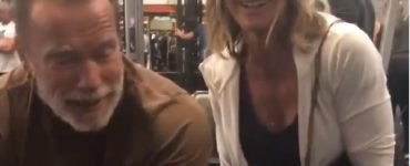 Nadia Comăneci s-a filmat cu Schwarzenegger