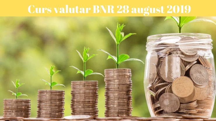 Curs valutar BNR 28 august 2019. Care sunt cotațiile de azi