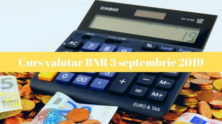 Curs valutar BNR 3 septembrie 2019. Câți lei costă 1 euro și un dolar astăzi