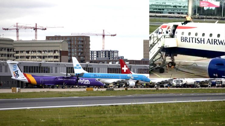 Un aeroport din Londra și-a oprit activitatea din cauza activiștilor. Unul dintre ei s-a urcat pe avion