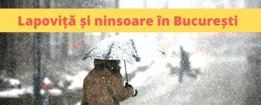 Avertisment ANM. Lapoviță și ninsoare în București începând vineri seară