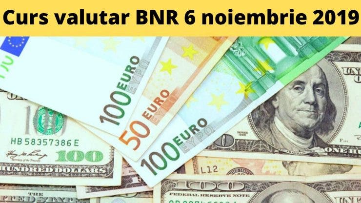 Curs valutar BNR 6 noiembrie 2019. Câți lei costă moneda europeană astăziCurs valutar BNR 6 noiembrie 2019. Câți lei costă moneda europeană astăzi
