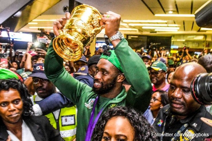 Echipa de rugby a Africii de Sud a dus trofeul acasă