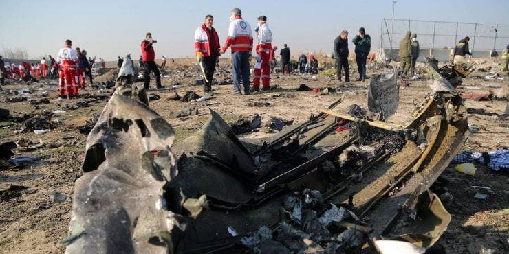avionul prăbușit în Teheran