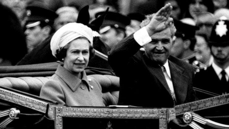 Întâlnirea lui Ceausescu cu Regina Elisabeta