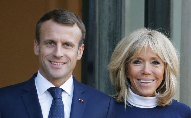 Emmanuel Macron și soția lui