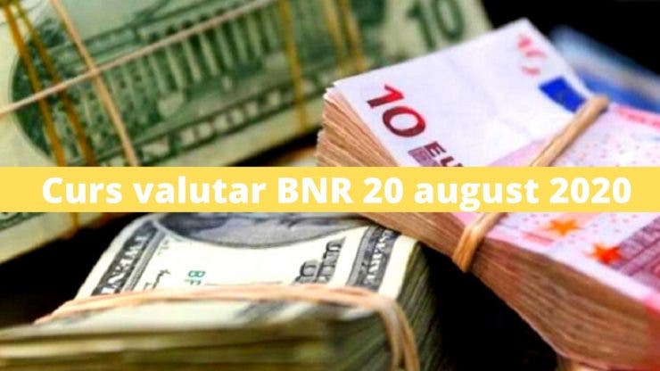 Curs valutar BNR 20 august 2020