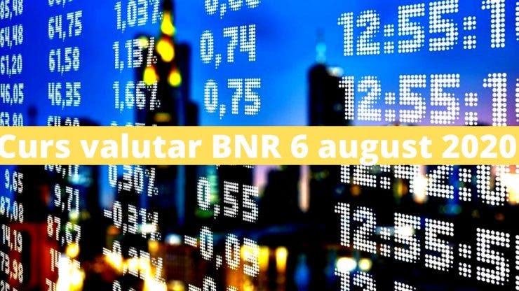 Curs valutar BNR 6 august 2020