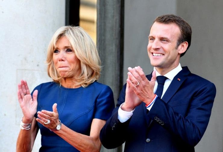 Emmanuel Macron și soția lui