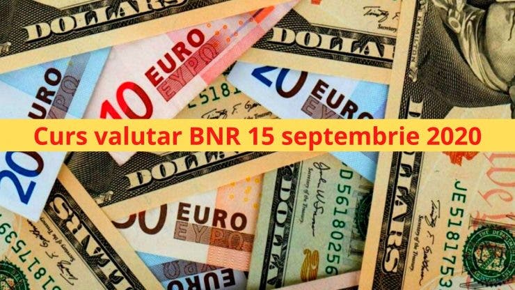 Curs valutar BNR 15 septembrie 2020