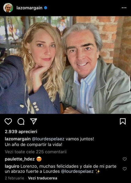 Lorenzo Lazo, mai îndrăgostit ca niciodată! Fostul soț al lui Edith Gonzalez a sărbătorit un an de relație cu noua sa iubită 26 actrita