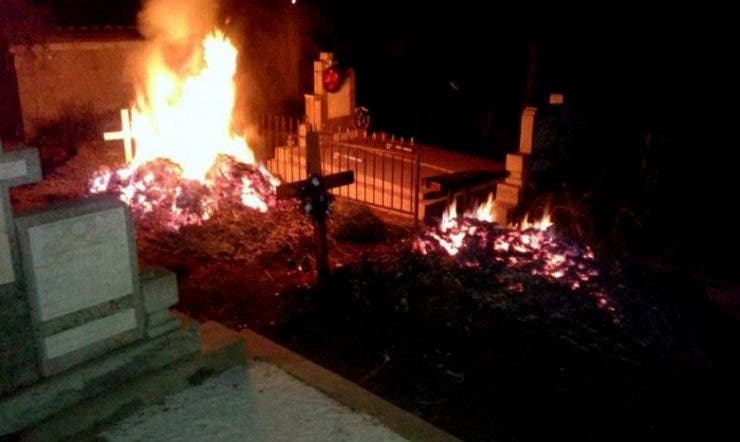 Scene șocante în Tulcea! O femeie şi-a dat foc în cimitir, după ce a aflat că a fost condamnată la închisoare