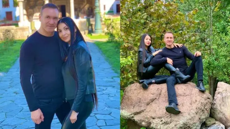 Alin Oprea, imagine de la mare cu iubita.