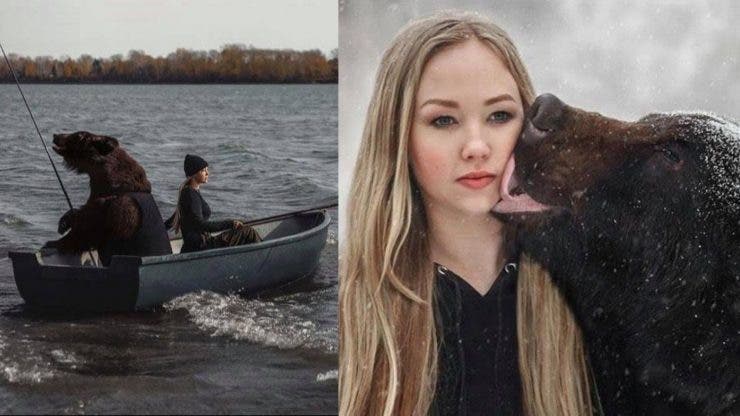 Pescuiește împreună cu ursul.