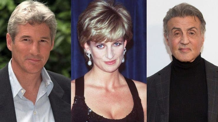 Richard Gere și Sylvester Stallone s-au certat pentru inima Prințesei Diana