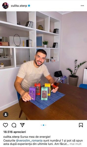 Culiță Sterp a ajuns să facă reclamă la un produs contestat. Deși câștigă miliarde din cântări, artistul s-a lansat și în lumea influencerilor 26