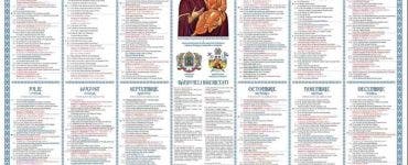 Calendar Ortodox pentru luna februarie 2022.