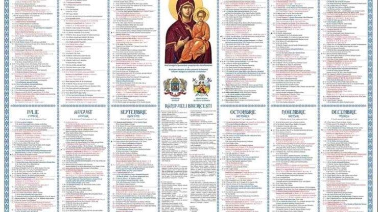 Calendar Ortodox pentru luna februarie 2022.