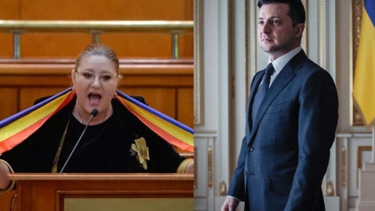 Diana Șoșoacă nu a vrut să îl asculte pe Zelenski în Parlamentul României
