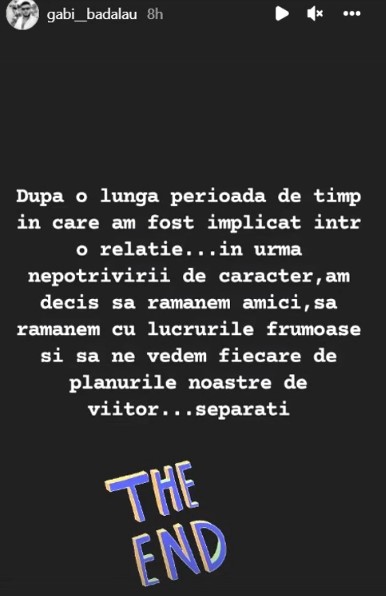 Gabi Bădălău i-a spus adio Biancăi Drăgușanu: „Nepotrivire de caracter” 26 bianca dragusanu