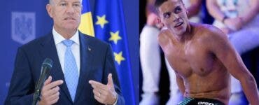 Mesajul președintelui Klaus Iohannis după ce David Popovici a devenit dublu campion mondial