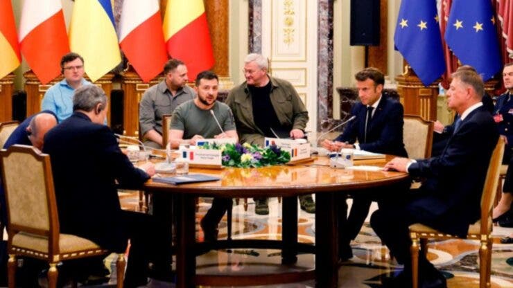 Președintele Iohannis s-a întâlnit cu Volodimir Zelenski.