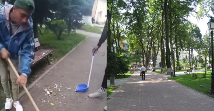 VIDEO Tineri puși la curățenie după ce au lăsat haos în urma lor într-un parc din Suceava 25 curatenie parc suceava