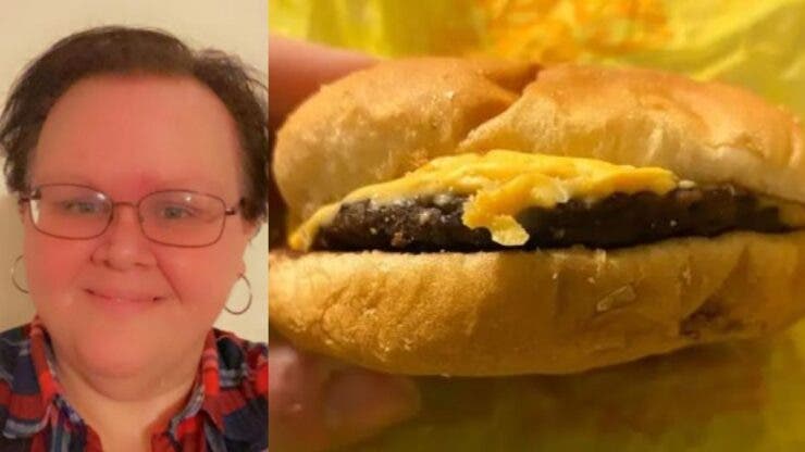 O femeie a ținut un burger în șifonier timp de 5 ani. Ce a observat când i-a dat folia la o parte