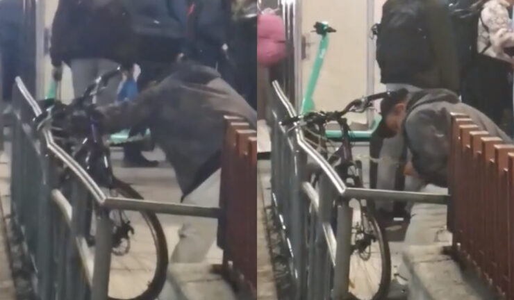 Nimeni nu l-a oprit. Un bărbat a furat o bicicletă, ziua în amiaza mare, și nimeni n-a intervenit. Cum a reușit Poliția să-l prindă 25