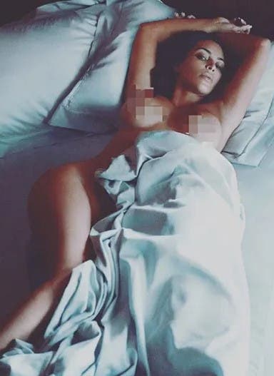 Una dintre fotografiile pe care Kim Kardashian le-a postat în mediul online.