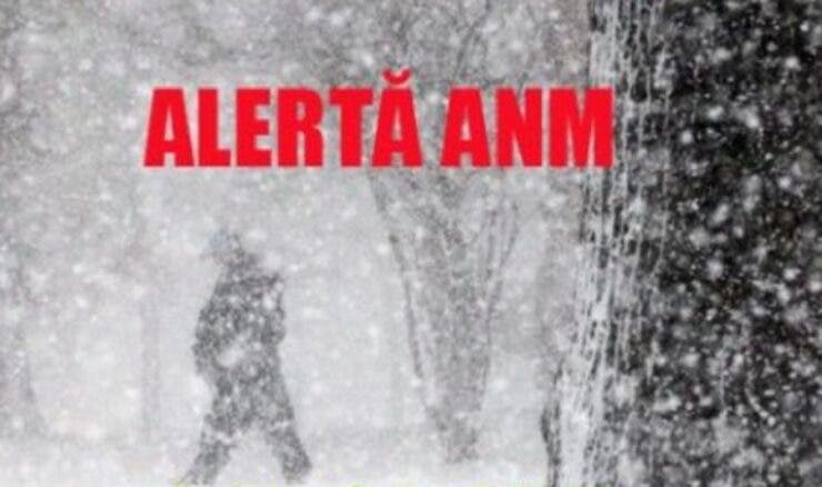 Alertă ANM! Cod roșu de ninsori și viscol puternic