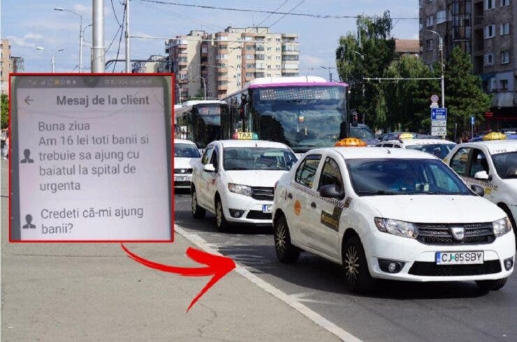 Reacția uimitoare a unui taximetrist din Cluj după mesajul disperat al unei mămici