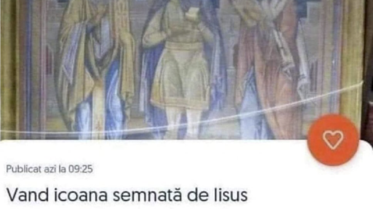 Inventivitatea românilor nu cunoaște limite! O icoană „semnată de Iisus", vândută cu un preț colosal pe internet 25 icoana semnata de iisus