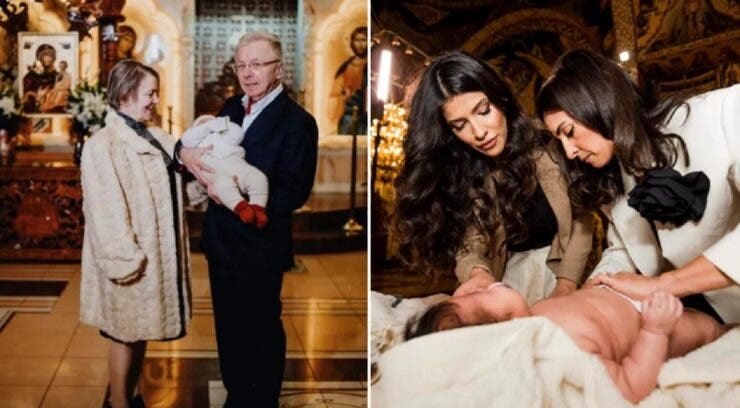 Cine sunt nașii de botez ai fiicei lui Codin Maticiuc? Imagini inedite din biserica unde a fost creștinată micuța FOTO