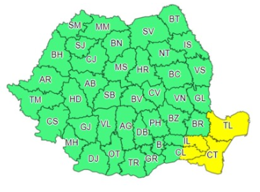 Alertă ANM: Cod galben de ploi torențiale. Zonele afectate 26 ALERTĂ ANM