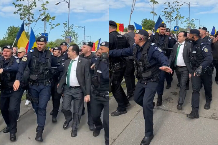 Ludovic Orban, atacat de protestatari