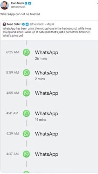 Te „ascultă” WhatsApp în timp ce dormi? Elon Musk, acuzații grave: „Nu poate fi de încredere” FOTO 26 acuzații grave la adresa WhatsApp