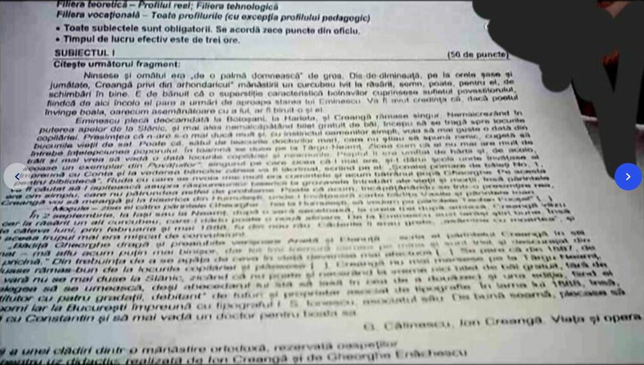 Bacalaureat 2023 | Ce subiect a picat la proba de limba și literatura română. Cerința care le-a dat bătăi de cap liceenilor 26 bacalaureat 2023