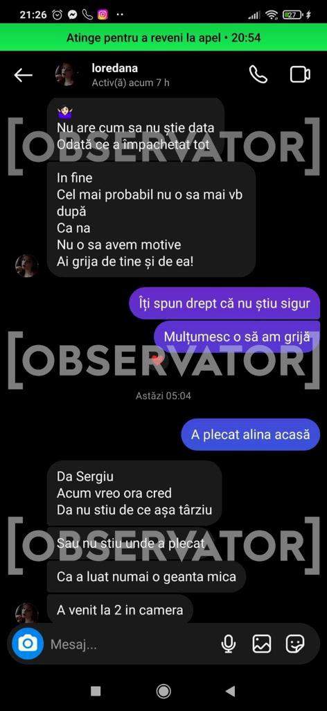 conversatie sergiu cu loredana