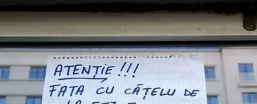 Ce a scris un locatar pe afiș