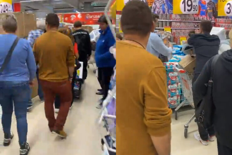 Oamenii s-au călcat în picioare