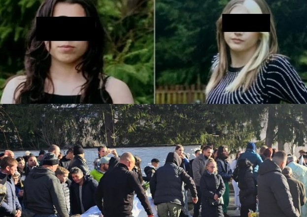 Ultimul drum pentru adolescentele din Lupeni. Primele imagini de la înmormântare FOTO