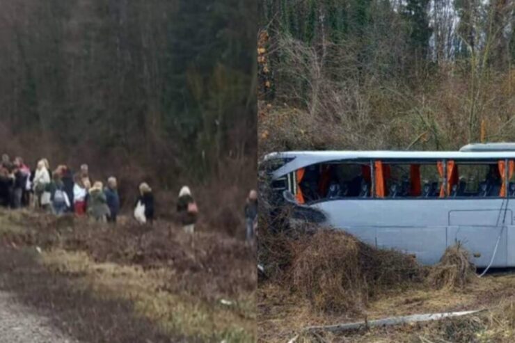 Accident rutier grav la Ruse. Un autobuz românesc a fost făcut praf 25 Grav accident rutier la Ruse.