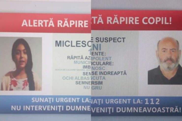 Miclescu Ana Maria a fost dată dispărută, iar suspect este un bărbat de 49 de ani.